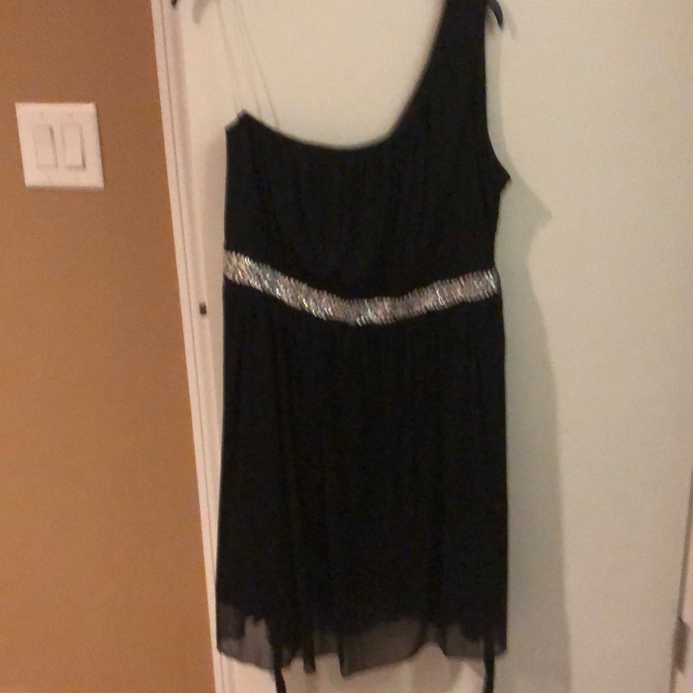 Black one shoulder dress